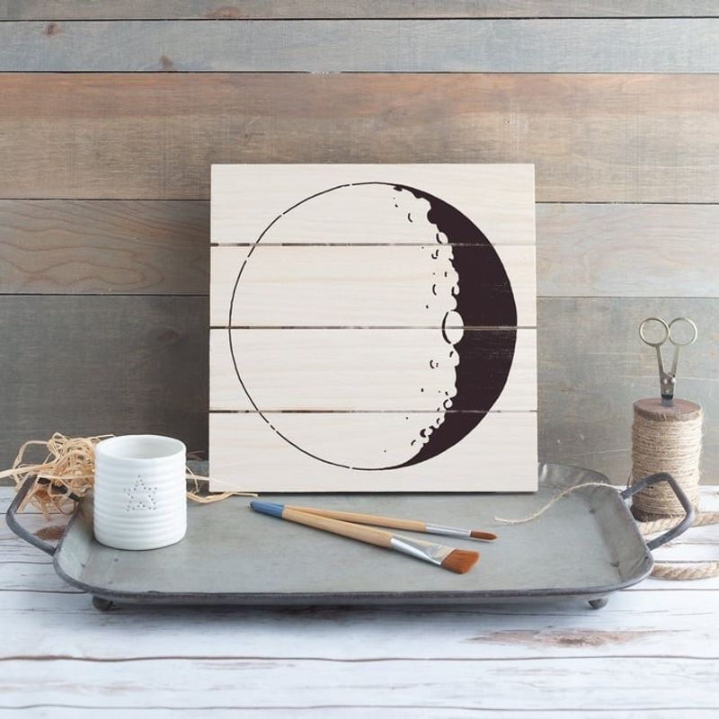 Casa si Gradina - Decoratiuni - DIY - Sabloane decorative pereti - Sablon Perete vopsire, tencuiala 0.7mm Moon Refolosibil, model MXSP7188, 300 x 300 mm - Infinity.ro