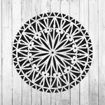 Casa si Gradina - Decoratiuni - DIY - Sabloane decorative pereti - Sablon Perete vopsire, tencuiala 0.7mm Bellis Mandala Refolosibil, model MXSP7153, 200 x 200 mm - Infinity.ro