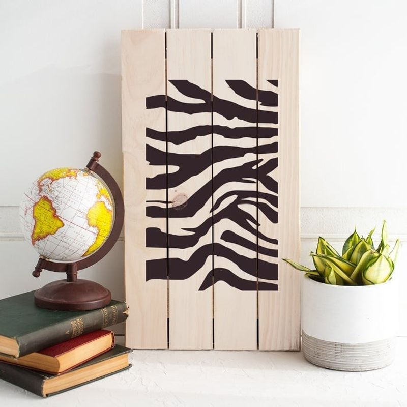 Casa si Gradina - Decoratiuni - DIY - Sabloane decorative pereti - Sablon Perete vopsire, tencuiala 0.7mm Tiger Stripes Refolosibil, model MXSP7189, 400 x 400 mm - Infinity.ro