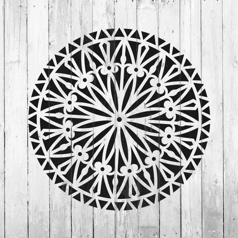 Casa si Gradina - Decoratiuni - DIY - Sabloane decorative pereti - Sablon Perete vopsire, tencuiala 0.7mm Bellis Mandala Refolosibil, model MXSP7153, 700 x 700 mm - Infinity.ro