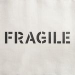 Casa si Gradina - Decoratiuni - DIY - Sabloane decorative pereti - Sablon Perete vopsire, tencuiala 0.7mm Fragile Word Refolosibil, model MXSP7218, 1000 x 1000 mm, 0.70mm - Infinity.ro
