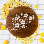 Casa si Gradina - Decoratiuni - DIY - Sabloane decorative pereti - Sablon Perete vopsire, tencuiala 0.7mm Cherry Blossom Stencil Refolosibil, model MXSP7163, 400 x 400 mm - Infinity.ro