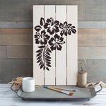 Casa si Gradina - Decoratiuni - DIY - Sabloane decorative pereti - Sablon Perete vopsire, tencuiala 0.7mm Hibiscus Flower Stencil Refolosibil, model MXSP7171, 900 x 900 mm - Infinity.ro
