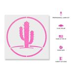 Casa si Gradina - Decoratiuni - DIY - Sabloane decorative pereti - Sablon Perete vopsire, tencuiala 0.7mm Cactus Refolosibil, model MXSP7181, 1000 x 1000 mm - Infinity.ro