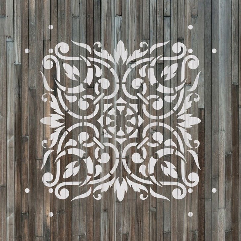 Casa si Gradina - Decoratiuni - DIY - Sabloane decorative pereti - Sablon Perete vopsire, tencuiala 0.7mm Arabesque Refolosibil, model MXSP7154, 1000 x 1000 mm - Infinity.ro