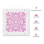 Casa si Gradina - Decoratiuni - DIY - Sabloane decorative pereti - Sablon Perete vopsire, tencuiala 0.7mm Arabesque Refolosibil, model MXSP7154, 1000 x 1000 mm - Infinity.ro
