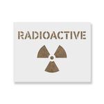Casa si Gradina - Decoratiuni - DIY - Sabloane decorative pereti - Sablon Perete vopsire, tencuiala 0.7mm Radioactive Symbol Refolosibil, model MXSP7219, 100 x 100 mm, 0.70mm - Infinity.ro