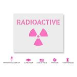 Casa si Gradina - Decoratiuni - DIY - Sabloane decorative pereti - Sablon Perete vopsire, tencuiala 0.7mm Radioactive Symbol Refolosibil, model MXSP7219, 100 x 100 mm, 0.70mm - Infinity.ro