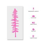 Casa si Gradina - Decoratiuni - DIY - Sabloane decorative pereti - Sablon Perete vopsire, tencuiala 0.7mm Tall Fir Tree Stencil Refolosibil, model MXSP7164, 100 x 100 mm - Infinity.ro