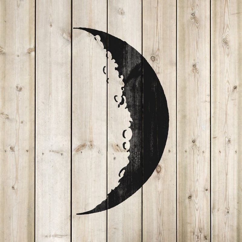 Casa si Gradina - Decoratiuni - DIY - Sabloane decorative pereti - Sablon Perete vopsire, tencuiala 0.7mm Crescent Moon Refolosibil, model MXSP7198, 100 x 100 mm - Infinity.ro
