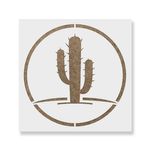 Casa si Gradina - Decoratiuni - DIY - Sabloane decorative pereti - Sablon Perete vopsire, tencuiala 0.7mm Cactus Refolosibil, model MXSP7181, 800 x 800 mm - Infinity.ro