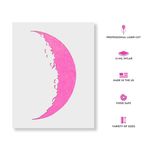 Casa si Gradina - Decoratiuni - DIY - Sabloane decorative pereti - Sablon Perete vopsire, tencuiala 0.7mm Crescent Moon Refolosibil, model MXSP7198, 200 x 200 mm - Infinity.ro