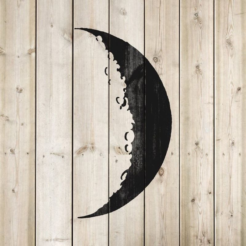 Casa si Gradina - Decoratiuni - DIY - Sabloane decorative pereti - Sablon Perete vopsire, tencuiala 0.7mm Crescent Moon Refolosibil, model MXSP7198, 200 x 200 mm - Infinity.ro