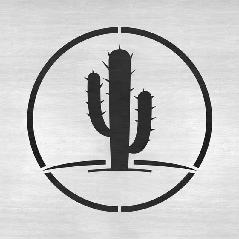 Casa si Gradina - Decoratiuni - DIY - Sabloane decorative pereti - Sablon Perete vopsire, tencuiala 0.7mm Cactus Refolosibil, model MXSP7181, 900 x 900 mm - Infinity.ro
