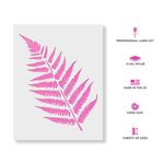 Casa si Gradina - Decoratiuni - DIY - Sabloane decorative pereti - Sablon Perete vopsire, tencuiala 0.7mm Ferns Stencil Refolosibil, model MXSP7172, 800 x 800 mm - Infinity.ro