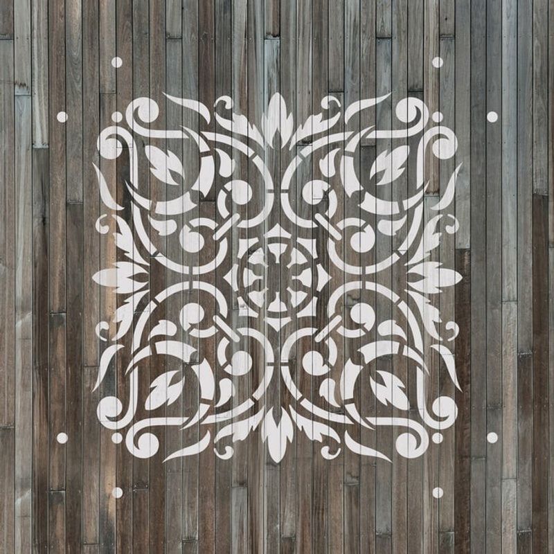 Casa si Gradina - Decoratiuni - DIY - Sabloane decorative pereti - Sablon Perete vopsire, tencuiala 0.7mm Arabesque Refolosibil, model MXSP7154, 900 x 900 mm - Infinity.ro