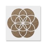 Casa si Gradina - Decoratiuni - DIY - Sabloane decorative pereti - Sablon Perete vopsire, tencuiala 0.7mm Seed of Life Refolosibil, model MXSP7155, 300 x 300 mm - Infinity.ro