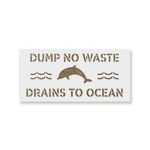 Casa si Gradina - Decoratiuni - DIY - Sabloane decorative pereti - Sablon Perete vopsire, tencuiala 0.7mm No Dumping Drains to Ocean Refolosibil, model MXSP7210, 400 x 400 mm, 0.70 mm - Infinity.ro