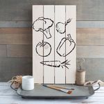 Casa si Gradina - Decoratiuni - DIY - Sabloane decorative pereti - Sablon Perete vopsire, tencuiala 0.7mm Vegetables Refolosibil, model MXSP7199, 200 x 200 mm - Infinity.ro