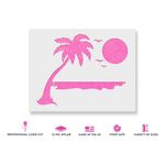 Casa si Gradina - Decoratiuni - DIY - Sabloane decorative pereti - Sablon Perete vopsire, tencuiala 0.7mm Beach Stencil Refolosibil, model MXSP7174, 1000 x 1000 mm - Infinity.ro
