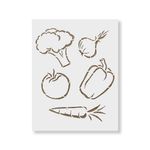 Casa si Gradina - Decoratiuni - DIY - Sabloane decorative pereti - Sablon Perete vopsire, tencuiala 0.7mm Vegetables Refolosibil, model MXSP7199, 700 x 700 mm - Infinity.ro