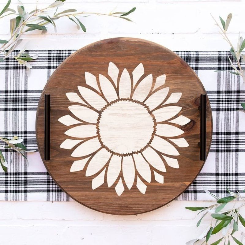 Casa si Gradina - Decoratiuni - DIY - Sabloane decorative pereti - Sablon Perete vopsire, tencuiala 0.7mm Sunflower Stencil Refolosibil, model MXSP7165, 900 x 900 mm - Infinity.ro