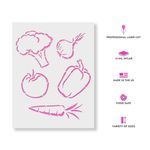 Casa si Gradina - Decoratiuni - DIY - Sabloane decorative pereti - Sablon Perete vopsire, tencuiala 0.7mm Vegetables Refolosibil, model MXSP7199, 900 x 900 mm - Infinity.ro