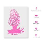 Casa si Gradina - Decoratiuni - DIY - Sabloane decorative pereti - Sablon Perete vopsire, tencuiala 0.7mm Morel Mushroom Refolosibil, model MXSP7204, 400 x 400 mm - Infinity.ro