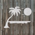 Casa si Gradina - Decoratiuni - DIY - Sabloane decorative pereti - Sablon Perete vopsire, tencuiala 0.7mm Beach Stencil Refolosibil, model MXSP7174, 700 x 700 mm - Infinity.ro