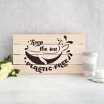 Casa si Gradina - Decoratiuni - DIY - Sabloane decorative pereti - Sablon Perete vopsire, tencuiala 0.7mm Keep The Sea Plastic Free Refolosibil, model MXSP7206, 700 x 700 mm - Infinity.ro
