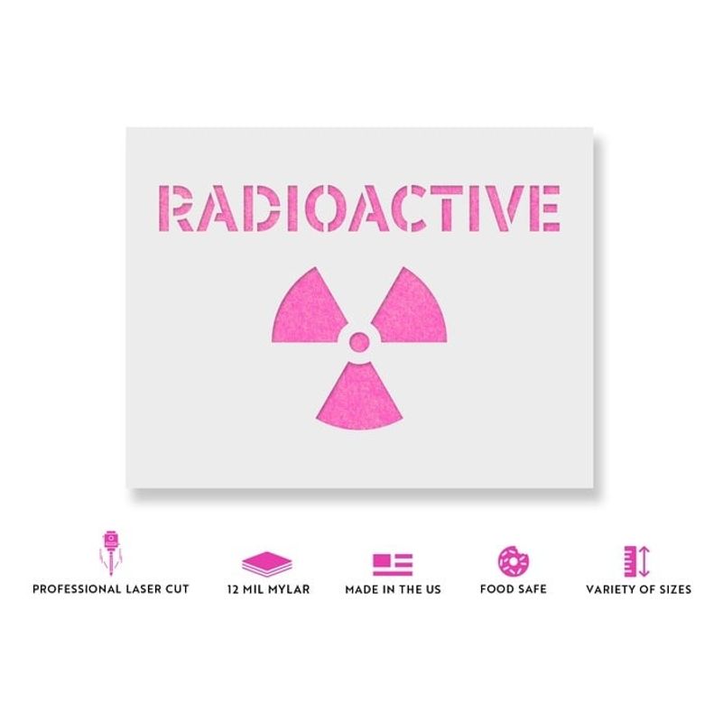 Casa si Gradina - Decoratiuni - DIY - Sabloane decorative pereti - Sablon Perete vopsire, tencuiala 0.7mm Radioactive Symbol Refolosibil, model MXSP7219, 700 x 700 mm, 0.70mm - Infinity.ro