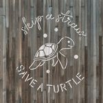 Casa si Gradina - Decoratiuni - DIY - Sabloane decorative pereti - Sablon Perete vopsire, tencuiala 0.7mm Save Sea Turtles Refolosibil, model MXSP7207, 100 x 100 mm - Infinity.ro