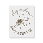 Casa si Gradina - Decoratiuni - DIY - Sabloane decorative pereti - Sablon Perete vopsire, tencuiala 0.7mm Save Sea Turtles Refolosibil, model MXSP7207, 100 x 100 mm - Infinity.ro
