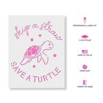 Casa si Gradina - Decoratiuni - DIY - Sabloane decorative pereti - Sablon Perete vopsire, tencuiala 0.7mm Save Sea Turtles Refolosibil, model MXSP7207, 200 x 200 mm - Infinity.ro