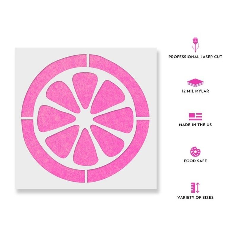 Casa si Gradina - Decoratiuni - DIY - Sabloane decorative pereti - Sablon Perete vopsire, tencuiala 0.7mm Lemon Refolosibil, model MXSP7193, 700 x 700 mm - Infinity.ro
