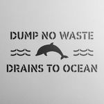 Casa si Gradina - Decoratiuni - DIY - Sabloane decorative pereti - Sablon Perete vopsire, tencuiala 0.7mm No Dumping Drains to Ocean Refolosibil, model MXSP7210, 900 x 900 mm, 0.70 mm - Infinity.ro