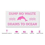 Casa si Gradina - Decoratiuni - DIY - Sabloane decorative pereti - Sablon Perete vopsire, tencuiala 0.7mm No Dumping Drains to Ocean Refolosibil, model MXSP7210, 900 x 900 mm, 0.70 mm - Infinity.ro