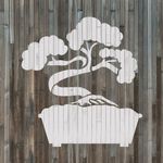 Casa si Gradina - Decoratiuni - DIY - Sabloane decorative pereti - Sablon Perete vopsire, tencuiala 0.7mm Bonsai Tree Refolosibil, model MXSP7194, 100 x 100 mm - Infinity.ro