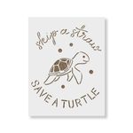 Casa si Gradina - Decoratiuni - DIY - Sabloane decorative pereti - Sablon Perete vopsire, tencuiala 0.7mm Save Sea Turtles Refolosibil, model MXSP7207, 700 x 700 mm - Infinity.ro