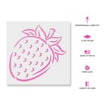 Casa si Gradina - Decoratiuni - DIY - Sabloane decorative pereti - Sablon Perete vopsire, tencuiala 0.7mm Strawberry Refolosibil, model MXSP7202, 100 x 100 mm - Infinity.ro