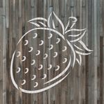 Casa si Gradina - Decoratiuni - DIY - Sabloane decorative pereti - Sablon Perete vopsire, tencuiala 0.7mm Strawberry Refolosibil, model MXSP7202, 300 x 300 mm - Infinity.ro