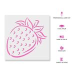 Casa si Gradina - Decoratiuni - DIY - Sabloane decorative pereti - Sablon Perete vopsire, tencuiala 0.7mm Strawberry Refolosibil, model MXSP7202, 800 x 800 mm - Infinity.ro