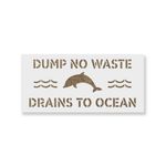 Casa si Gradina - Decoratiuni - DIY - Sabloane decorative pereti - Sablon Perete vopsire, tencuiala 0.7mm No Dumping Drains to Ocean Refolosibil, model MXSP7210, 100 x 100 mm, 0.70 mm - Infinity.ro