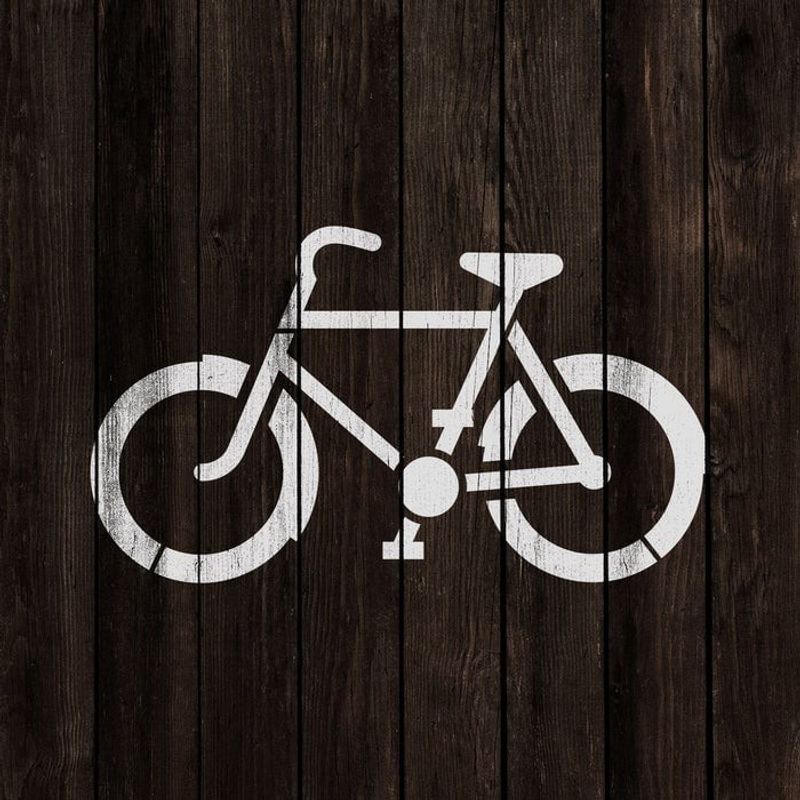 Casa si Gradina - Decoratiuni - DIY - Sabloane decorative pereti - Sablon Perete vopsire, tencuiala 0.7mm Bike Refolosibil, model MXSP7212, 400 x 400 mm, 0.70mm - Infinity.ro