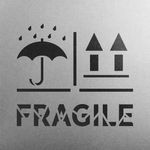 Casa si Gradina - Decoratiuni - DIY - Sabloane decorative pereti - Sablon Perete vopsire, tencuiala 0.7mm Fragile Right Side Up Keep Dry Refolosibil, model MXSP7221, 800 x 800 mm, 0.70mm - Infinity.ro
