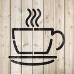 Casa si Gradina - Decoratiuni - DIY - Sabloane decorative pereti - Sablon Perete vopsire, tencuiala 0.7mm Coffee Cup Refolosibil, model MXSP7214, 100 x 100 mm, 0.70mm - Infinity.ro