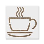 Casa si Gradina - Decoratiuni - DIY - Sabloane decorative pereti - Sablon Perete vopsire, tencuiala 0.7mm Coffee Cup Refolosibil, model MXSP7214, 600 x 600 mm, 0.70mm - Infinity.ro