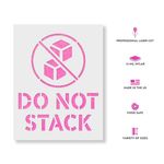 Casa si Gradina - Decoratiuni - DIY - Sabloane decorative pereti - Sablon Perete vopsire, tencuiala 0.7mm Do Not Stack Refolosibil, model MXSP7223, 400 x 400 mm, 0.70mm - Infinity.ro