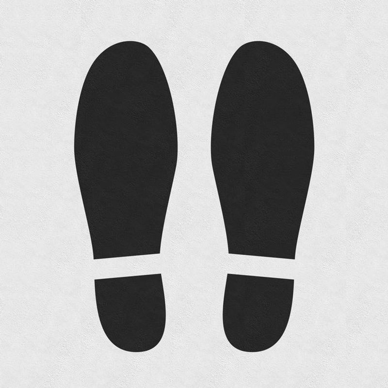 Casa si Gradina - Decoratiuni - DIY - Sabloane decorative pereti - Sablon Perete vopsire, tencuiala 0.7mm Footprints Refolosibil, model MXSP7215, 100 x 100 mm, 0.70mm - Infinity.ro