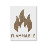 Casa si Gradina - Decoratiuni - DIY - Sabloane decorative pereti - Sablon Perete vopsire, tencuiala 0.7mm Flammable Symbol Refolosibil, model MXSP7228, 200 x 200 mm, 0.70mm - Infinity.ro